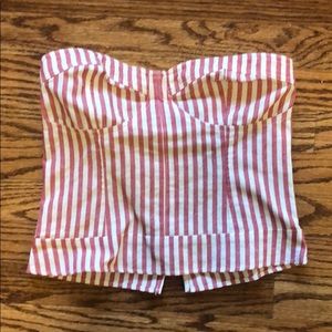 Urban outfitters striped bustier top
